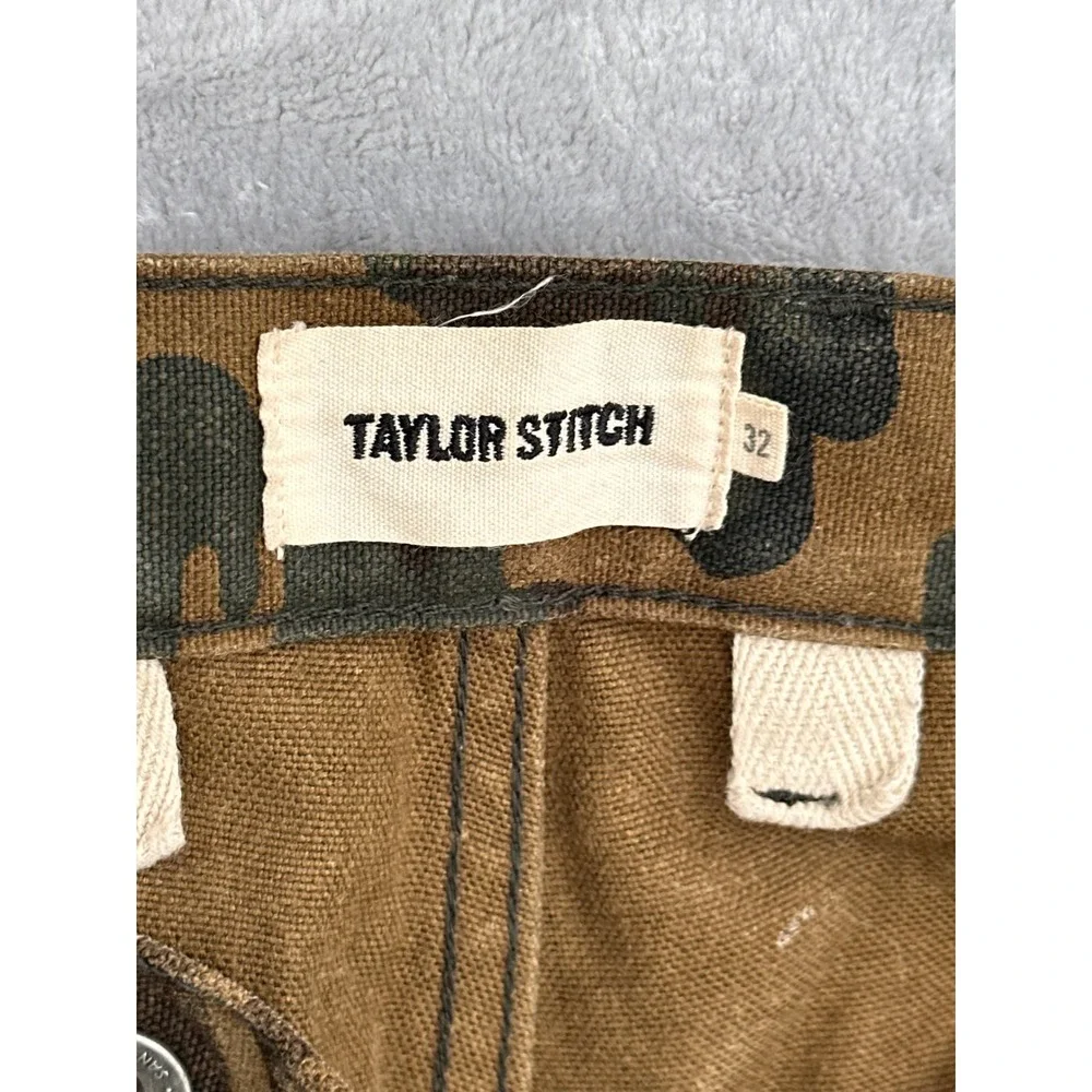 Taylor Stitch Chore Pants Mens 32x26 Camo Boss Duck Double Knee Workwear